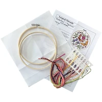 6" Butterflies Counted Cross Stitch Kit with Hoop by Loops & Threads®