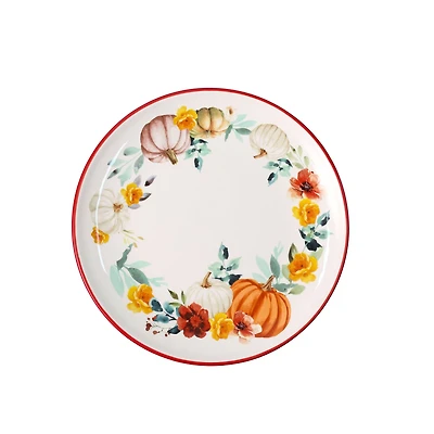 10.5" Pumpkin & Fall Florals Dinner Plate by Ashland®