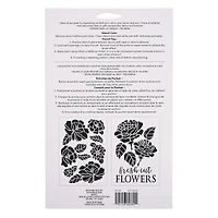 Fresh Cut Flower Plastic Stencils, 7" x 10" by Craft Smart®