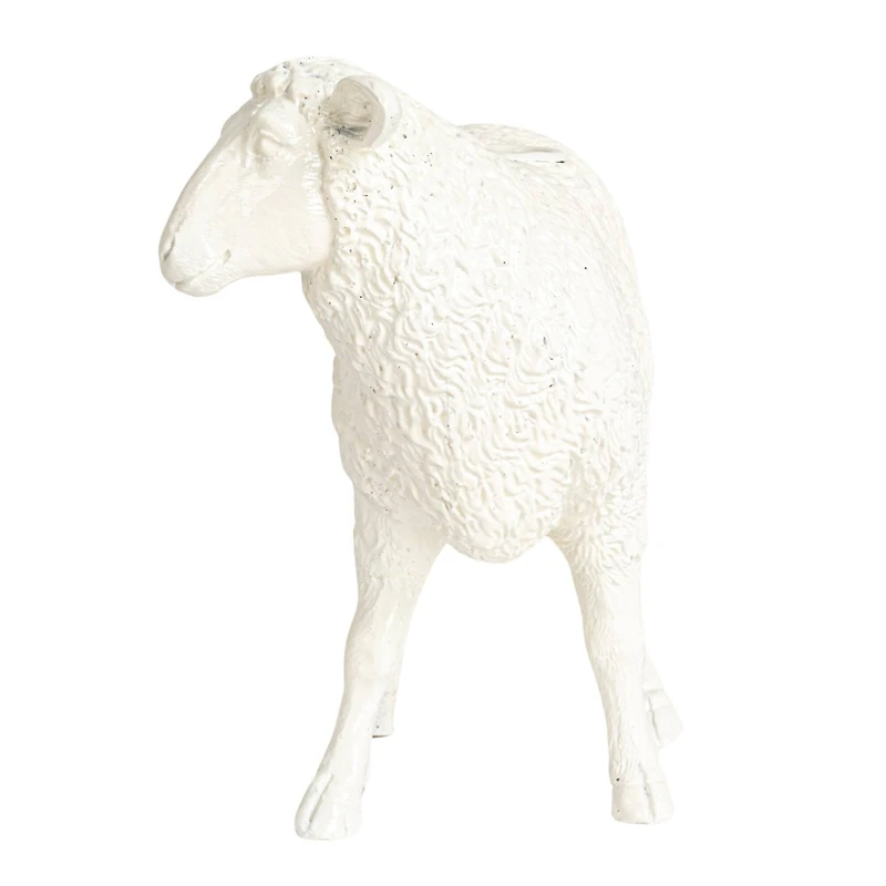 Hello Honey® 6.75" Long White Pastoral Elegance Sheep Taper Candle Holder