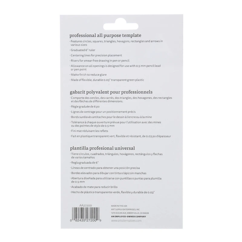 12 Pack: Art Alternatives Professional All-Purpose Template