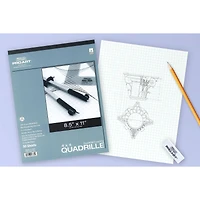 Pro Art® 4" x 4" Grid/Inch Quadrille Pad, 8.5" x 11"
