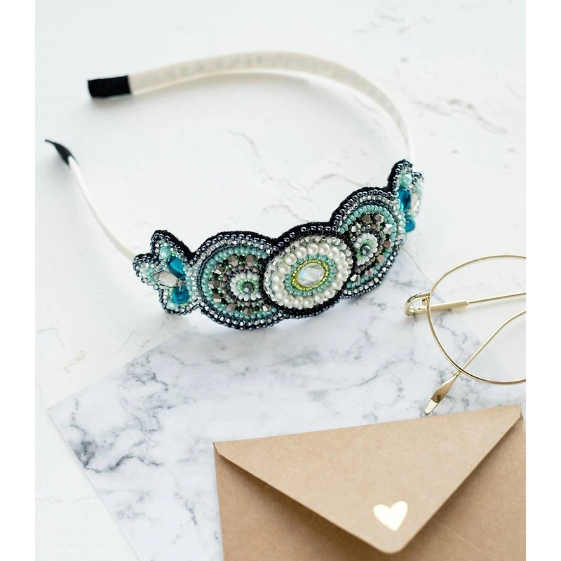 Abris Art Decoration Mint Arabesque Bead Embroidery Kit