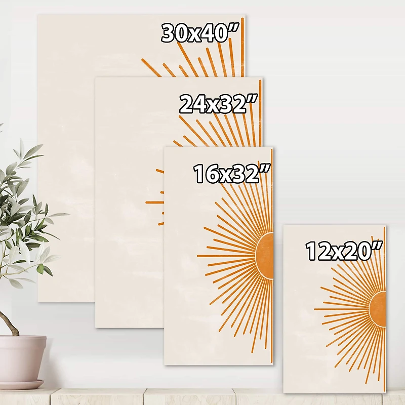 Designart - Orange Sun Print I