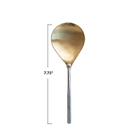 Hello Honey® Matte Gold Brass Server with Hammered Aluminum Handle