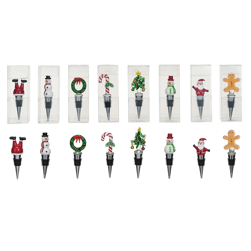 Hello Honey® Holiday Icon Wine Stopper Set