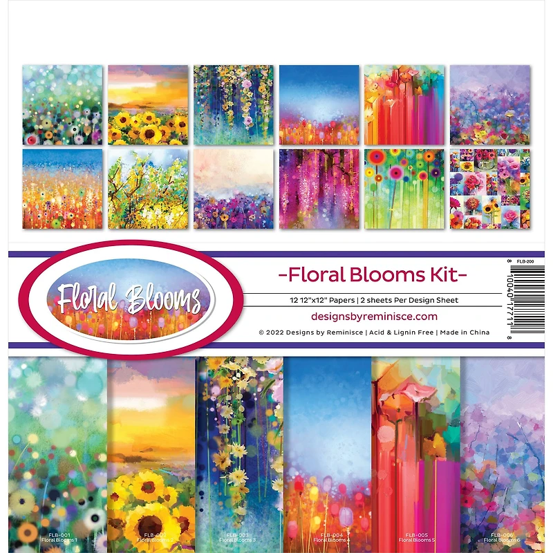 Reminisce Collection Kit 12" x 12", Floral Blooms