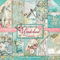 Stamperia Wonderland Double-Sided Paper Pad, 12'' x 12''