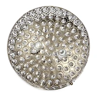 Lalia Home 12" Antique Brass Glam 2-Light Round Flush Mount