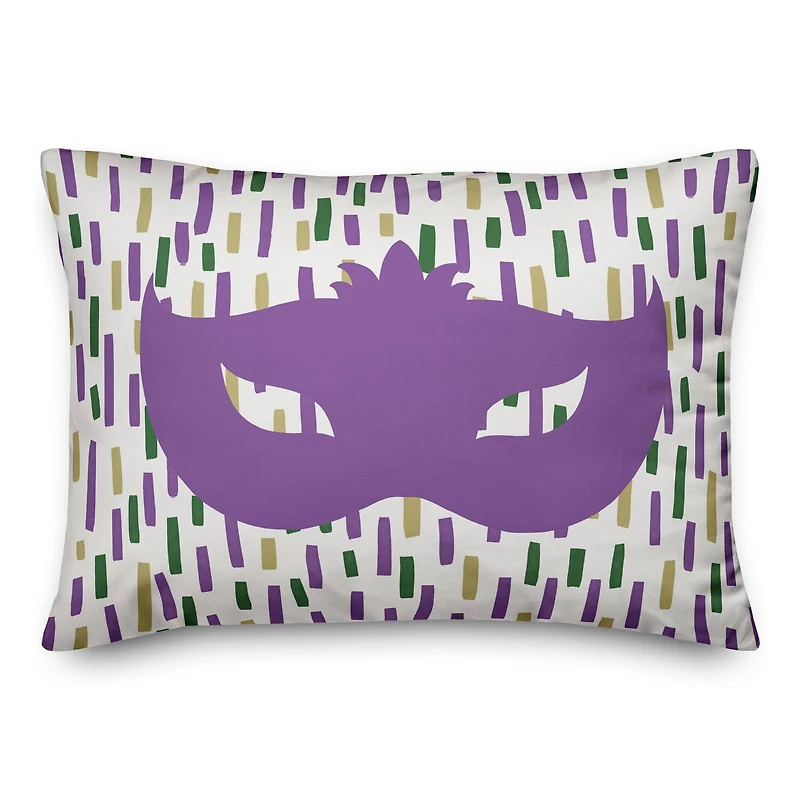 Mardi Gras Confetti Throw Pillow