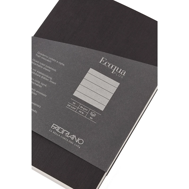 Fabriano® Ecoqua Plus Lined A5 Glue-Bound Notebook