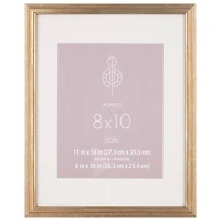 Aspect 8" x 10" Gold Narrow Frame with Mat by Studio Décor®
