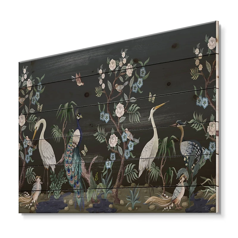 Designart - Chinoiserie With Birds and Peonies IV