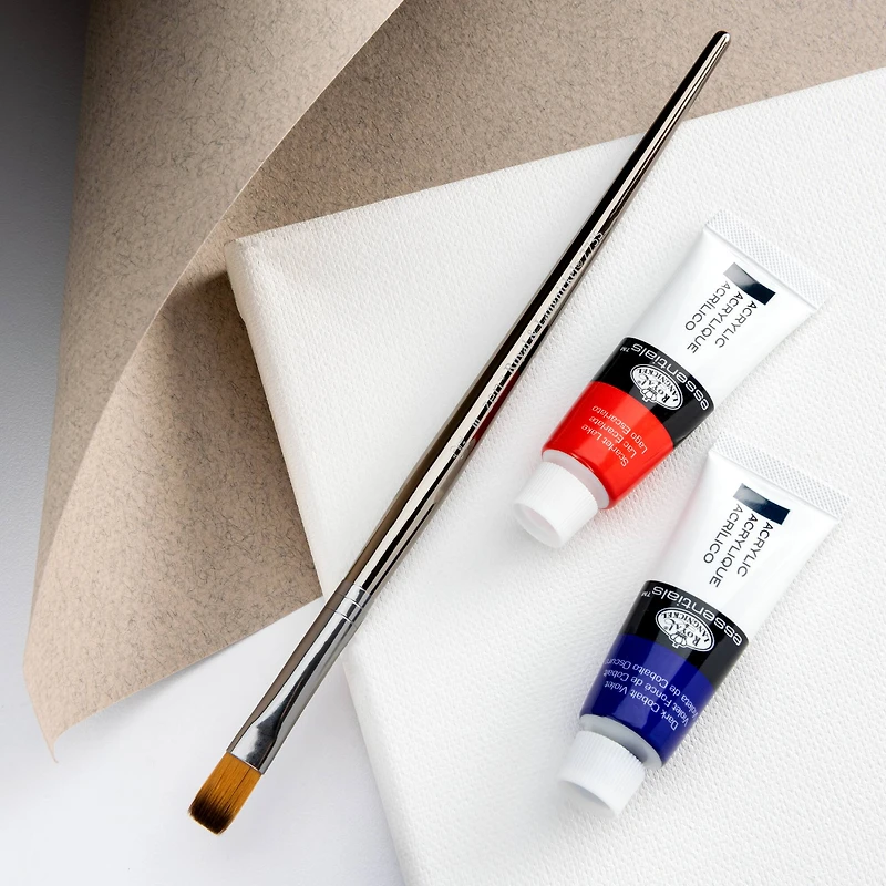 Royal & Langnickel® Zen® Series 73 Synthetic All Media Flat Shader Short Handle Brush, Size 10