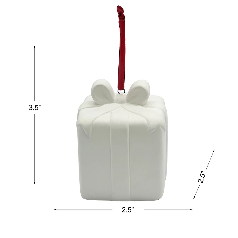 3.5" DIY Ceramic 3D Present Ornament by Make Market®