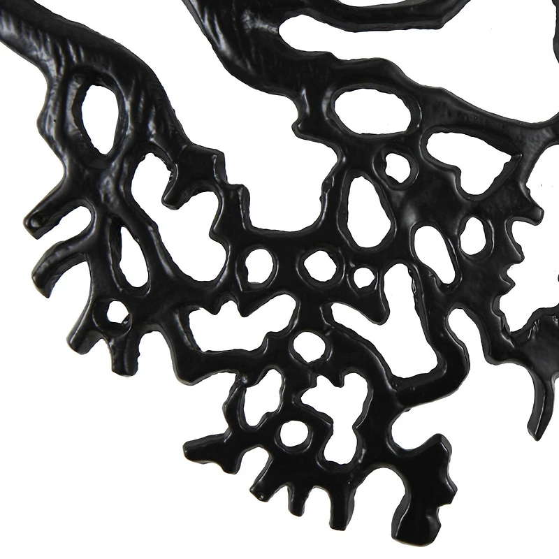 Black Aluminum Metal Tree Large Textured Wall Decor