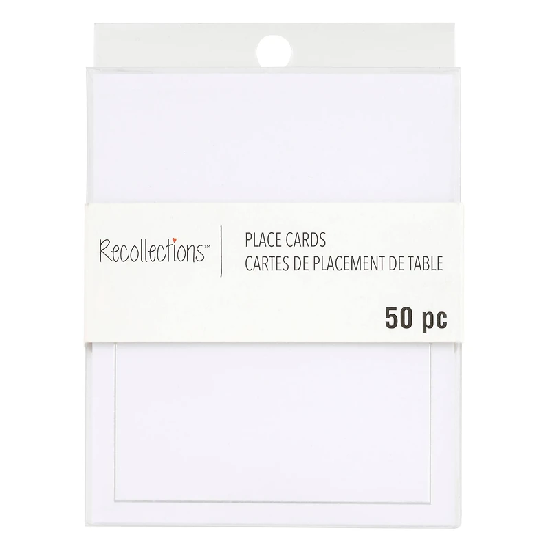 12 Packs: 50 ct. (600 total) Silver Trim Place Cards by Recollections™