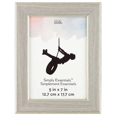 Simply Essentials™ 5" x 7" Gray with Silver Edge Frame by Studio Décor®