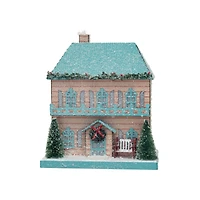 Hello Honey® 10" Decorative Paper House with LED Light, Glitter & Tinsel