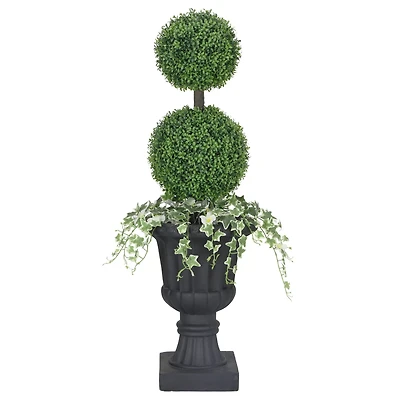 4ft. Topiary Boxwood Artificial Tree in Decorative Urn