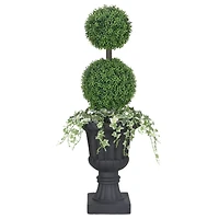 4ft. Topiary Boxwood Artificial Tree in Decorative Urn