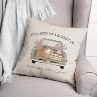 Laundry Service Indoor/Outdoor Throw Pillow