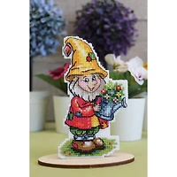 MP Studia Garden Gnome Plastic Canvas Counted Cross Stitch Kit