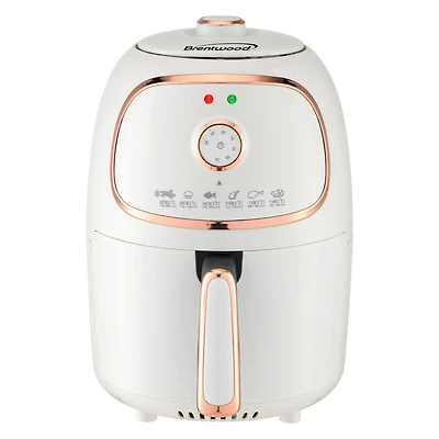 Brentwood White 2qt. 1200 Watt Electric Air Fryer with Timer & Temperature Control