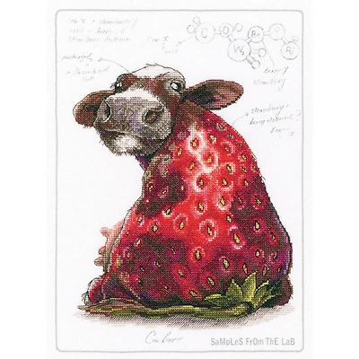 RTO Cross-stitch Kit with printed background "Cow Berry"
