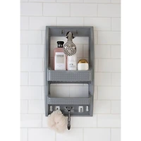 Bath Bliss Gray Multi Hanging Option Shower Caddy