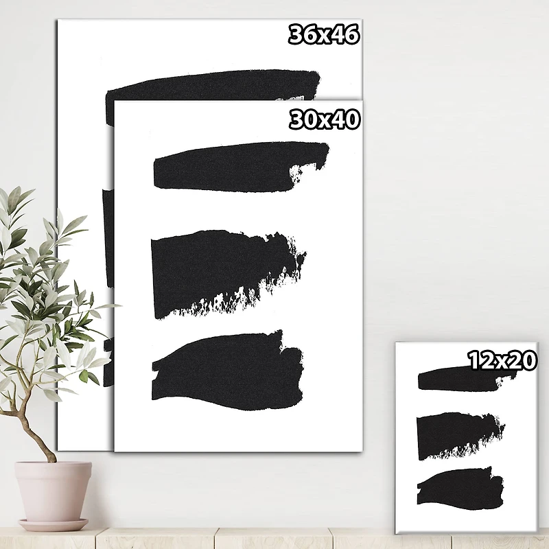 Designart - Black and White Geometric Company II