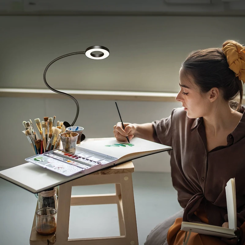 OttLite Dimmable Ring Light with Clip