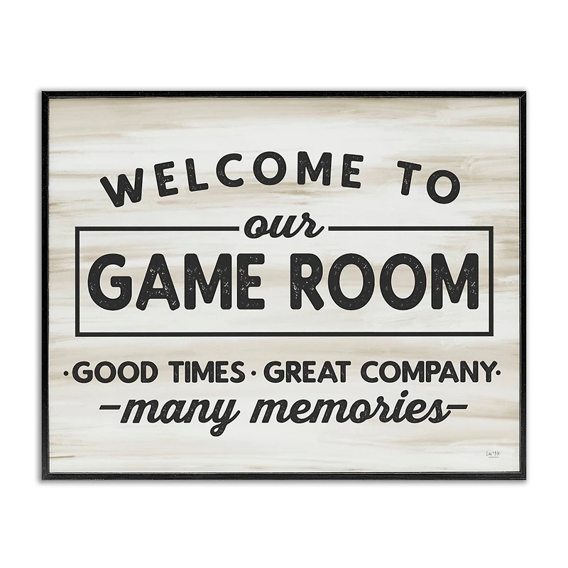 Stupell Industries Welcome To Game Room Framed Giclee Art