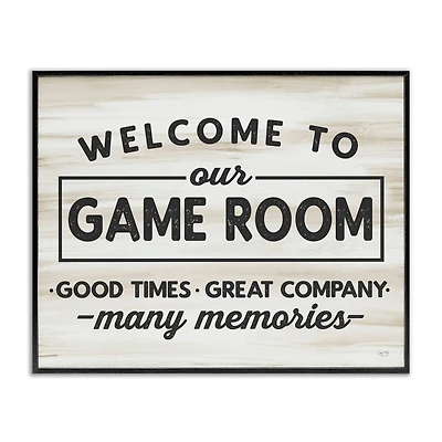 Stupell Industries Welcome To Game Room Framed Giclee Art
