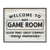 Stupell Industries Welcome To Game Room Framed Giclee Art