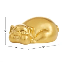 CosmoLiving by Cosmopolitan Gold Porcelain Glam Sculpture, 5" x 13" x 9"