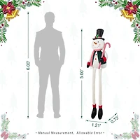 Glitzhome® 60"H Christmas Oversized Fabric Snowman With Dangle Legs
