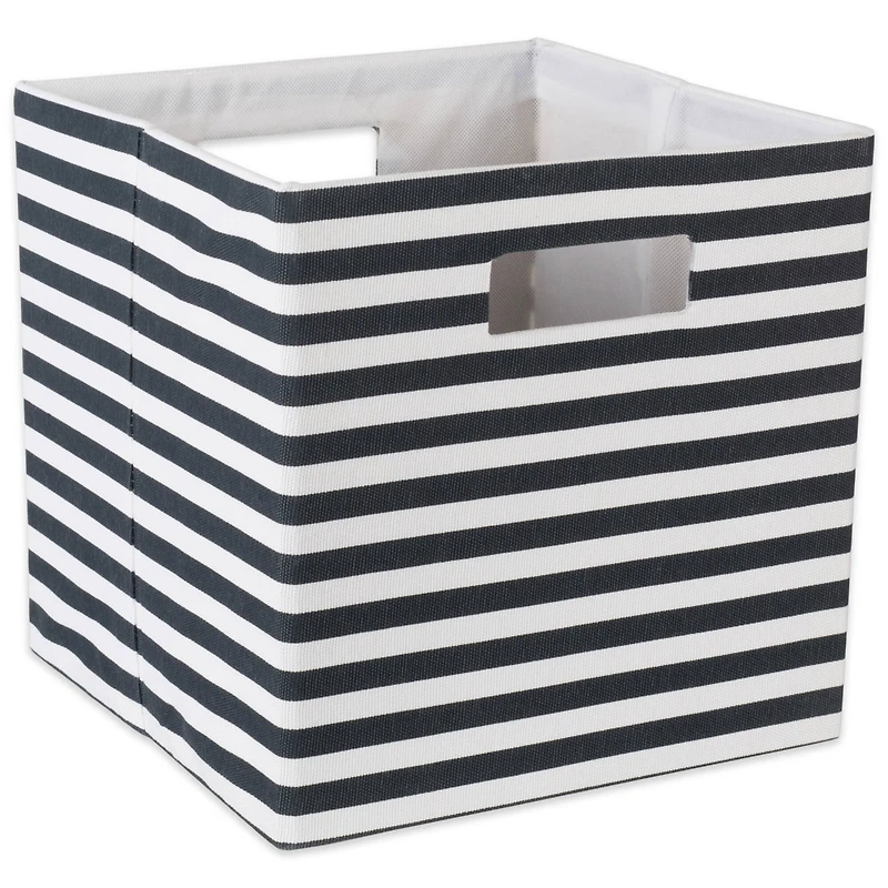 DII® Square Black Pinstripe Polyester Cube