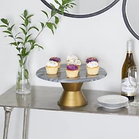 Grey Glam Cake Stand, 14" x 14" x 7"