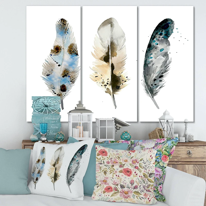 Designart - Colourful Boho Feathers V
