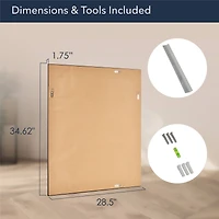 Head West® 34.5" Ornate Bronze Rectangular Framed Beveled Wall Mirror