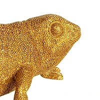 Hello Honey® 7.5" Long Gold Chameleon with Glass Vase