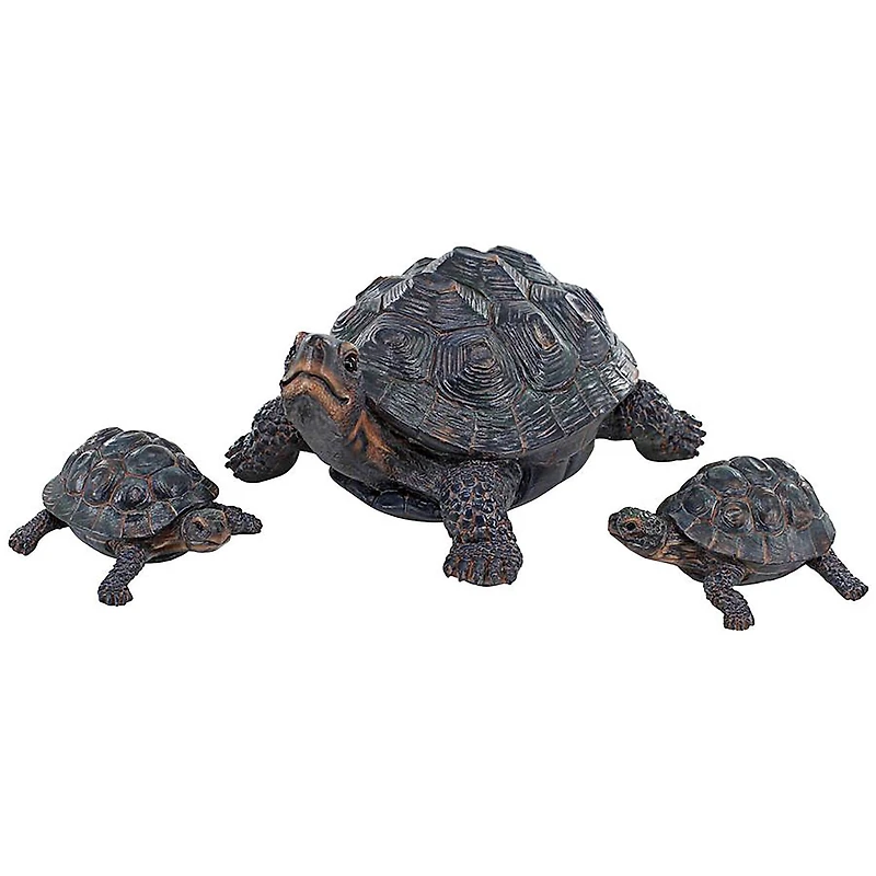 Design Toscano Turtle Tribe Garden Tortoise Family Statues Set