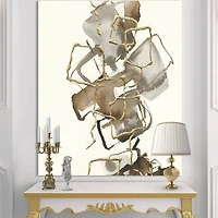 Designart - Gold Glam Squares III