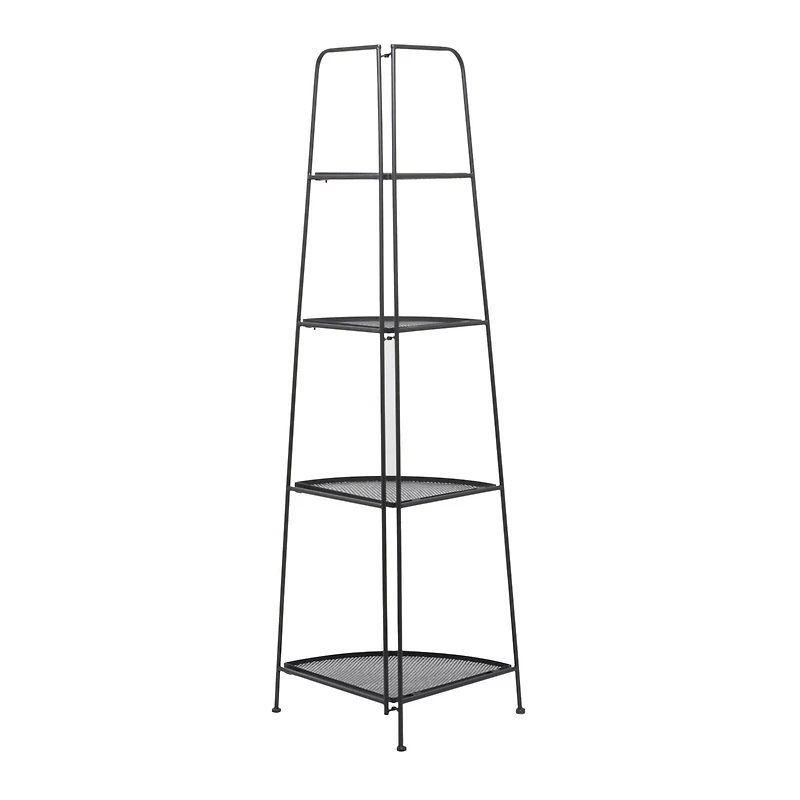 Black Iron Contemporary Bakers Rack, 27" x 22" x 16"