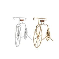 Gold and Silver Metal Contemporary Bicycle Set
