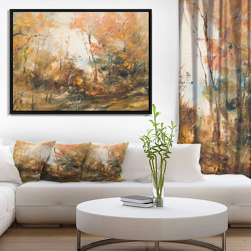Designart - Forest in Autumn Oil Painting