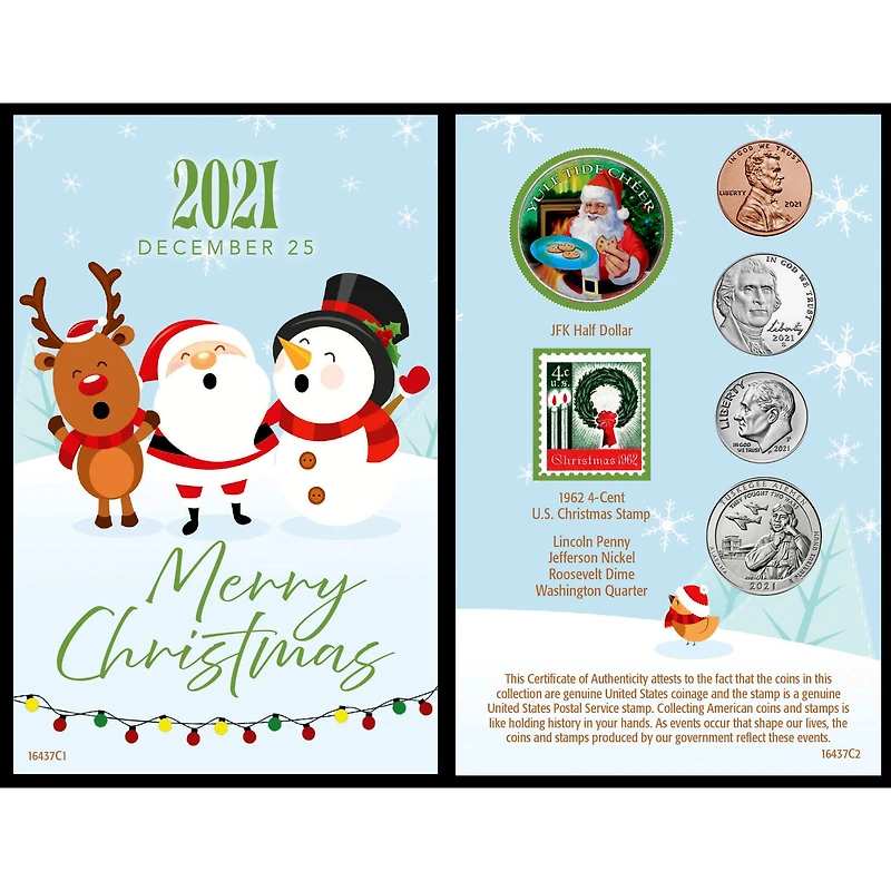 Santa Year To Remember 2021 Coin Christmas Card