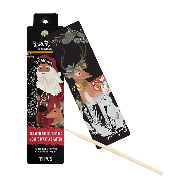 Brea Reese™ Woodland Holiday Scratch Art Bookmarks