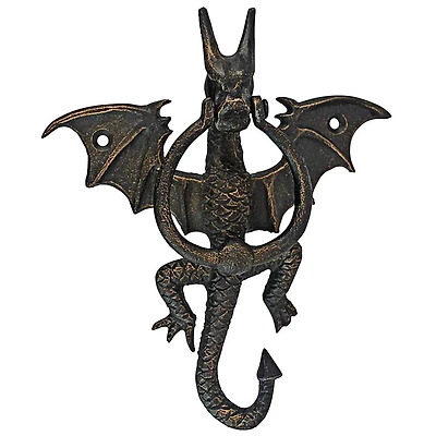 Design Toscano Tintagel Castle Dragon Foundry Iron Door Knocker